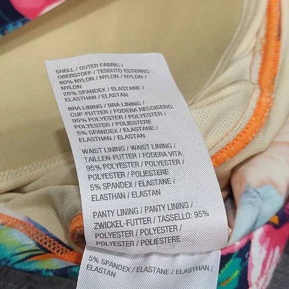 Denim Co Beach Twist Front Trendy Printed Modern Swim Dress Petite 18WP Plus Sz - Picture 6 of 8